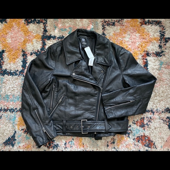 kate spade Jackets & Blazers - Kate Spade Saturday Leather Moto Jacket